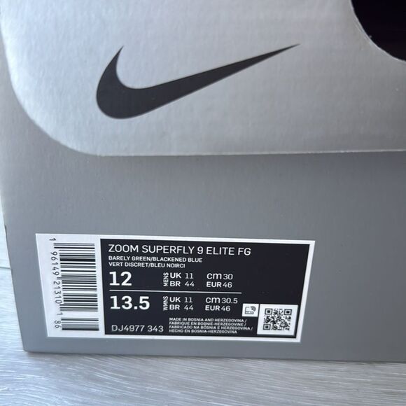 Nike Zoom Mercurial Superfly 9 Elite FG Bonded Pack football size 12 NWT‎ in box main image 10